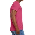 thumbnail image 3 of Hanes Beefy-T Short Sleeve T-Shirt for Men’s, Crewneck Casual Blank Shirt Wow Pink Tee, 3XL, 3 of 5