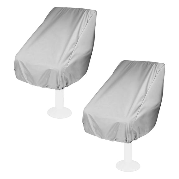 Heavy Duty Boat Seat Covers 600D Oxford Cloth Waterproof Sun Protection 25x22x24 Inches Universal Fit for Fishing Boats Outdoor Marine Set of 2