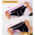 thumbnail image 3 of INNERSY Big Girls Underwear Soft Cotton Briefs Mid-Rise Panties for Teen Girls 6 Pack (12-14 Years, Black with Colorful Band), 3 of 7