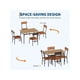 thumbnail image 5 of 5 piece dining mesa set para 4 - kitchen mesa y sillas con heavy duty metal frame y cushioned asientos - space saving dinette muebles para small space apartments, 5 of 8