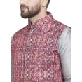 thumbnail image 4 of eloria Mens Kurta Pyjama Silk Dupion Kurta Churidar With Printed Cotton Blended Nehru jacket, 4 of 4