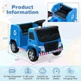 thumbnail image 2 of Gymax 12V Recycling Garbage Truck Electric Ride On Toy Remote w/Recycling Accessories Blue, 2 of 10