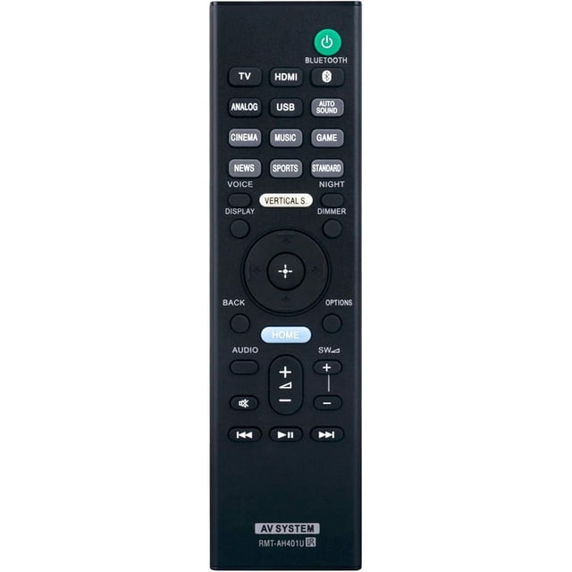 Télécommande de Remplacement RMT-AH401U Compatible avec Barre de Son Sony HT-X9000F SA-WX9000F SA-XF9000F