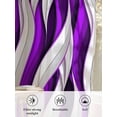 thumbnail image 6 of Sheer Curtains 54 Inch Length, Purple White Moire Semi Sheer Curtains Light Filtering Window Treatment, Modern Abstract Art Privacy Voile Drapes for Living Room Bedroom 52x54 Inch, 6 of 7