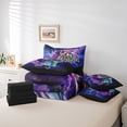 thumbnail image 5 of Cartoon Tiger Twin Comforter Set 7-Piece Watercolor Animal Bedding Comforter Sets Psychedelic Galaxy Stars Bed in a Bag Rainbow Graffiti Bedding Set Trippy Nebula Cosmos Bed Sheets Set, 5 of 6