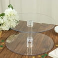 thumbnail image 2 of Efavormart 2 Tier 18 inch Acrylic Crystal Glass Clear Cupcake Dessert Decorating Stand For Birthday Xmas Party Wedding, 2 of 11