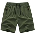 thumbnail image 1 of Pantalones cortos informales de verano para hombre, Shorts transpirables de playa de seda de hielo, cómodos, para Fitness, baloncesto, deportes, correr, 1 of 4