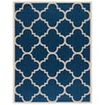 thumbnail image 4 of Safavieh Courtyard Becky Quatrefoil Indoor/Outdoor Area Rug, 5'3" x 5'3" Round, Navy/Beige, 4 of 9