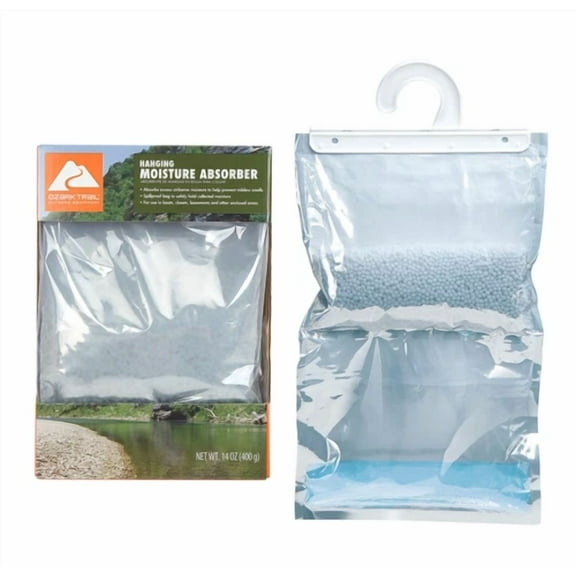 Hanging Bag Moisture Absorber And Dehumidifier, Closets, Storage, Boats, Rv