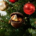 thumbnail image 6 of 1Pcs Forest Animal Acorn Ornaments, 2D Flat Acrylic Christmas Tree Hanging Decorations, Rustic Nature-Themed Woodland Pendant for Xmas Tree Home Party Decor, 6 of 6