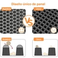 thumbnail image 3 of Wolfi Tapete Arena Gatos Extra Grande Panal Doble Capa Prueba Orina Agua Fácil Limpiar Gris, 3 of 8