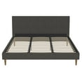 thumbnail image 4 of Mr. Kate Daphne Upholstered Bed with Vertical Channel Tufted Headboard, King, Dark Gray Linen, 4 of 22