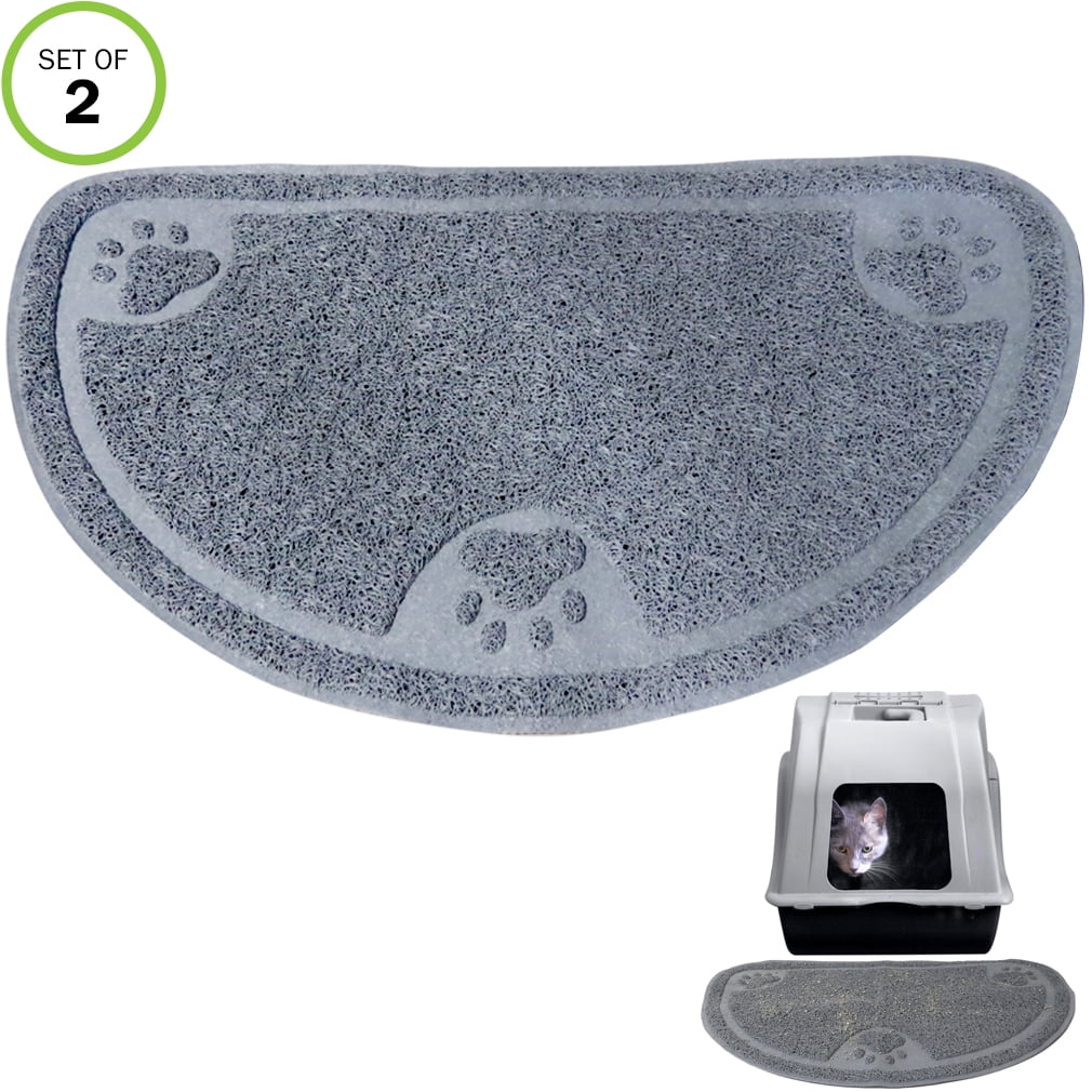Evelots Cat Litter Trap NonSkid Pet RugKitty Litter CatcherFeeding