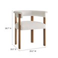 thumbnail image 3 of Modway Imogen Performance Velvet Barrel Dining Chairs, Set of 2, Alabaster Deep Brown, 3 of 10