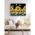 thumbnail image 4 of Sunflowers Wall Art for Living Room,Canvas Picture Wall Decor for Bathroom Bedroom,Botanical Watercolor Butterfly Plant Painting Artwork for Office Kitchen Hallway Dining Room Home Decor 12"x16", 4 of 8