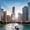 Chicago River Boats, variant on Elephant Stock Under Chicago Railway Wall Art - Horizontal Canvas Wall Art - Living Room Wall Decor - City Canvas - Brown And Orange Decor - 12" x 8"