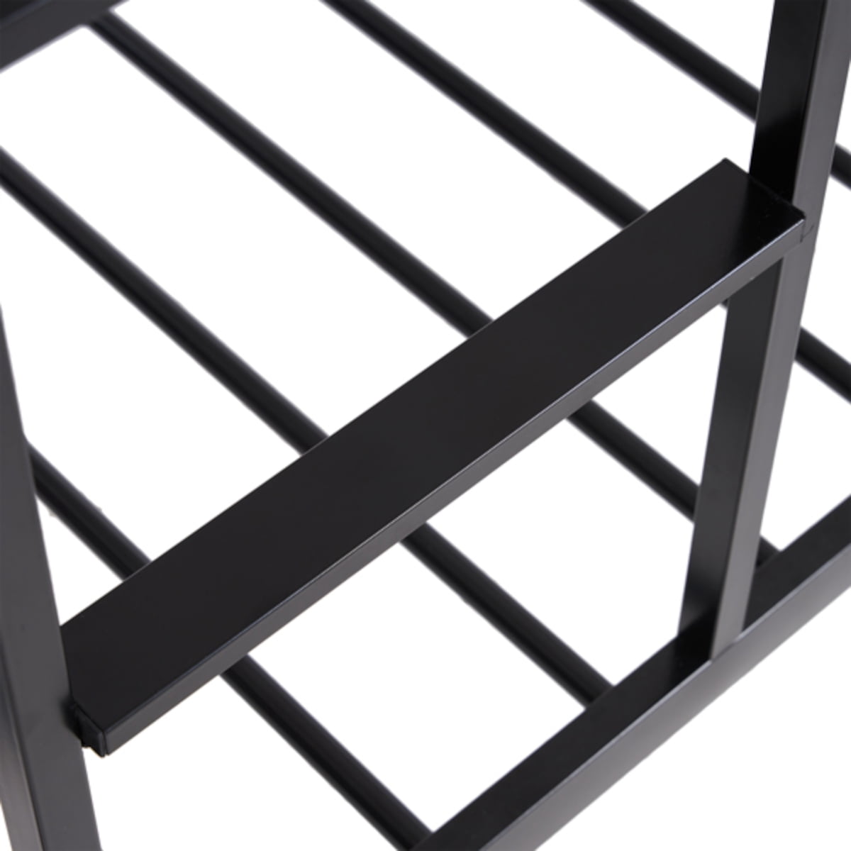 Alvantor Twin over Twin Metal Bunk Bed with Side Ladder and Safety Guardrails, Black