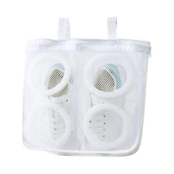 Yongwei Portable Mesh Sneaker Laundry Washing Bag (White)