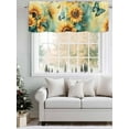 thumbnail image 5 of Sunflower Valances for Windows, Rod Pocket Kitchen Valance Curtains - Soft & Washable Small Window Treatment for Living Room,&nbsp;Bathroom, Butterfly Watercolor , 42x12 Inch, 1 Panel, 5 of 9