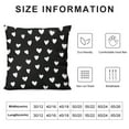 thumbnail image 5 of COMIO  Valentine's Day Pillow Covers White Hearts Decor Black Throw Pillow Covers Valentine's Day Cushion Case Decoration for Sofa Couch, 5 of 5