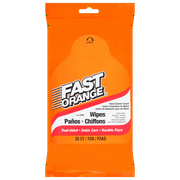 Fast Orange Wipes Textured Citrus Hand Cleaner Towels 25 Ct Pack - 25050