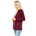 thumbnail image 6 of Made by Olivia Women's Open Front Long Sleeve Classic Knit Cardigan, 6 of 7