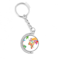 thumbnail image 1 of Mutlicolour mapa mundial países nombre Giratorio, llavero anillo llavero, 1 of 3