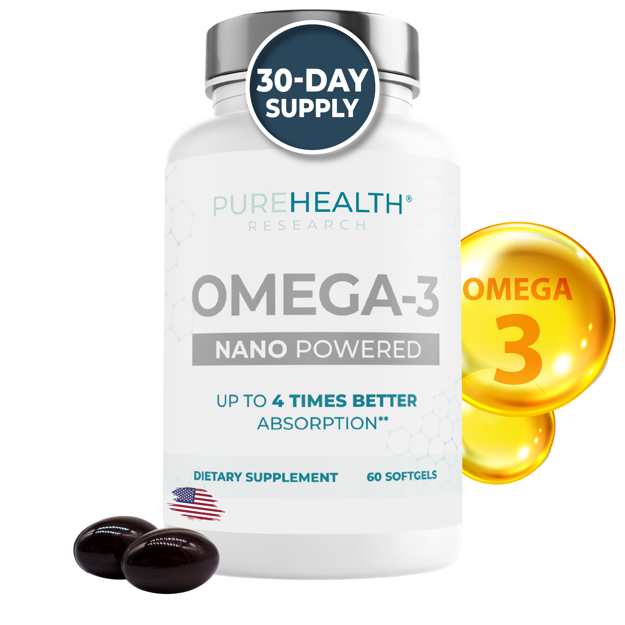 Nano Omega 3 Higher Absorption Omega 3 Fish Oil, EPA, DHA