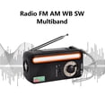 thumbnail image 5 of RKZDSR Portable Emergency Weather Radio - Hand Crank and Solar Powered with LED Flashlight, USB Charger, AM/FM/Shortwave Radio, and Alert Function, 5 of 7