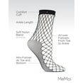 thumbnail image 3 of Memoi Women's Nothing But Net Fishnet Anklet Socks - Womens - Female, One Size, Black, 3 of 12