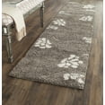 thumbnail image 2 of SAFAVIEH Florida Davin Floral Shag Runner Rug, Smoke/Beige, 2'3" x 11', 2 of 7