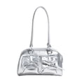 thumbnail image 2 of Bolso de hombro de piel sintética perfecl para mujer elegante tipo hobo plata, 2 of 8