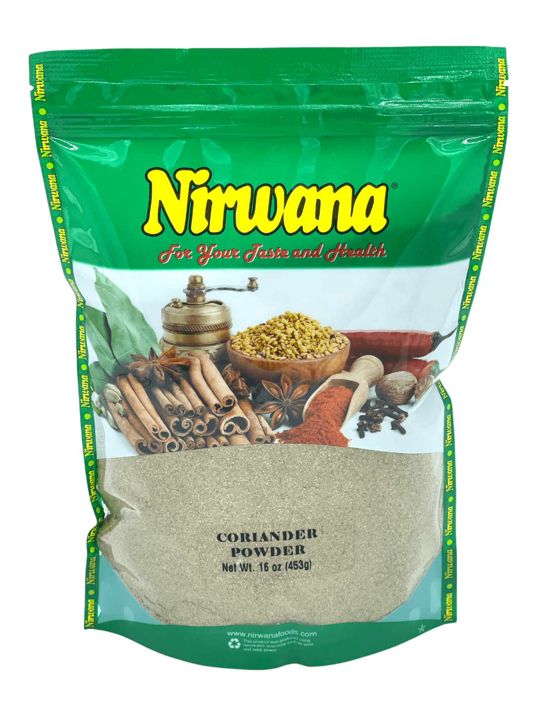 GROUND CORIANDER 16 OZ POUCH BY NIRWANA