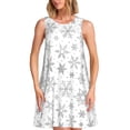 thumbnail image 1 of Fotbe Snowflake Minimalist Vestido de Verano sin Mangas para Mujer – Vestido Midi Línea A, Estilo Camiseta Floral, Vestido Playero Casual y Fluido, 1 of 7