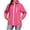 Hot Pink, variant on Women's Waterproof Hooded Windbreaker Lightweight Full-Zip Rain Jacket with Zipper Pockets Adjustable Drawstring Hem for Outdoor Hiking Camping Gray S
