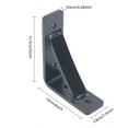 thumbnail image 2 of 2Pcs Shelf Bracket L Shape Metal Corner Rack Bracket Brace Shelf Right Angle Bracket Black, 2 of 16