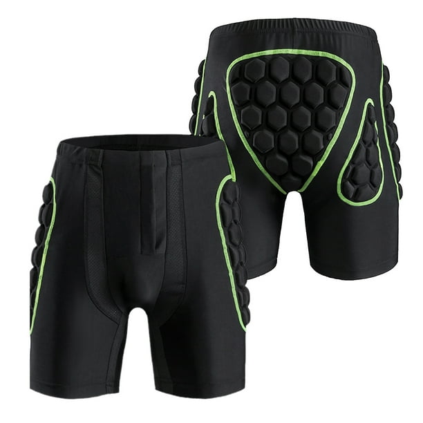 Pantalones cortos acolchados de protección para caderas y glúteos para hombre.