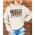 thumbnail image 4 of Touchdown Season Football Hoodie for Women and Teens Glitter Game Day, Sand Hoodie, M, 4 of 8