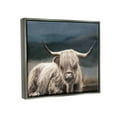 thumbnail image 4 of Stupell Industries Highland Cow Portrait Animals & Insects Painting Gray Floater Framed Canvas Art Print Wall Art, 21 x 17, 4 of 10