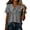 Dark Gray, variant on Cotton Linen Womens Tops Short Sleeve Shirts Crew Neck Loose Fitted T Shirts Plain Color Summer Casual Blouses