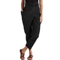 thumbnail image 1 of ZANZEA Women High Waist Side Zipper Big Pocket Asymmetrical Harem Pants, 1 of 5
