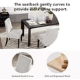 thumbnail image 5 of Upholstered Dining Chair Set of 2 Mid Century Modern Comfy Chair for Kitchen, Fabric in Ivory White, 5 of 15