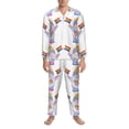 thumbnail image 3 of Picia LGBT Gnomes Pattern Men’s Long-Sleeve Sleepwear Set - Soft 2-Piece Loungewear with Pockets, Comfy PJs for Relaxing Nights-Large, 3 of 7