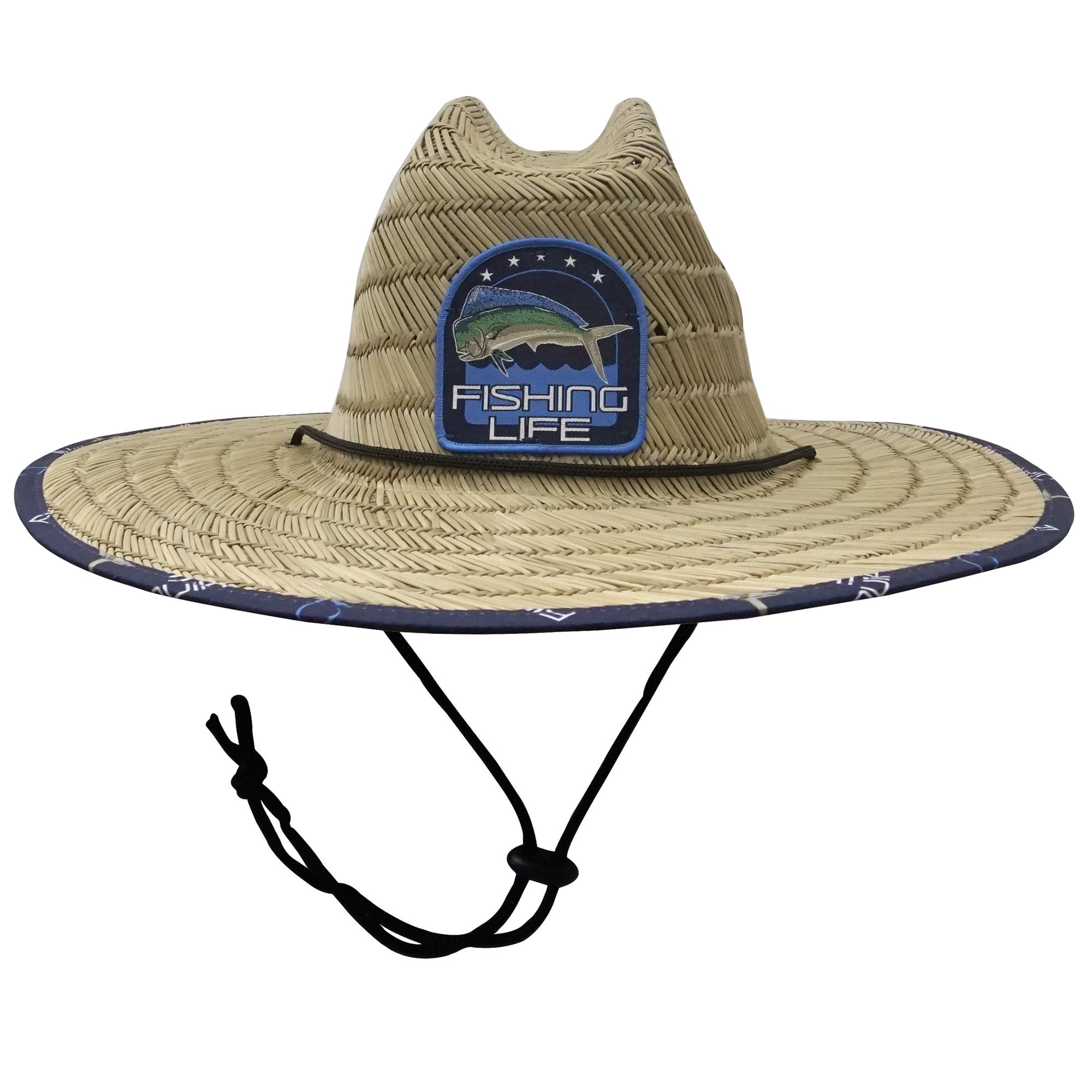 Fishing Life Mahi Mahi Hat Straw Lifeguard Hat - Adult Unisex