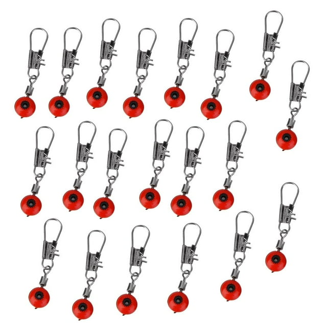 20 Pesca Del Flotador Bobber Detiene El Conector De De Frijoles Espaciales Rolling Swivel Tac Grande 35 rgo Baoblaze conector de vástago clip