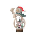 thumbnail image 1 of Adornos navideños de madera/mesa Manualidades de muñeco de nieve de Papá Noel/decoración de fiesta de Navidad. (madera)(1 pieza), 1 of 5