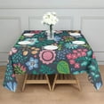 thumbnail image 3 of Pioneer Flower Floral Print Pattern Square Tablecloth,Waterproof Square Table Cover,Wipeable Spillproof Washable Table Cover for Home Kitchen Party Decor 42"X42"(107x107cm), 3 of 6