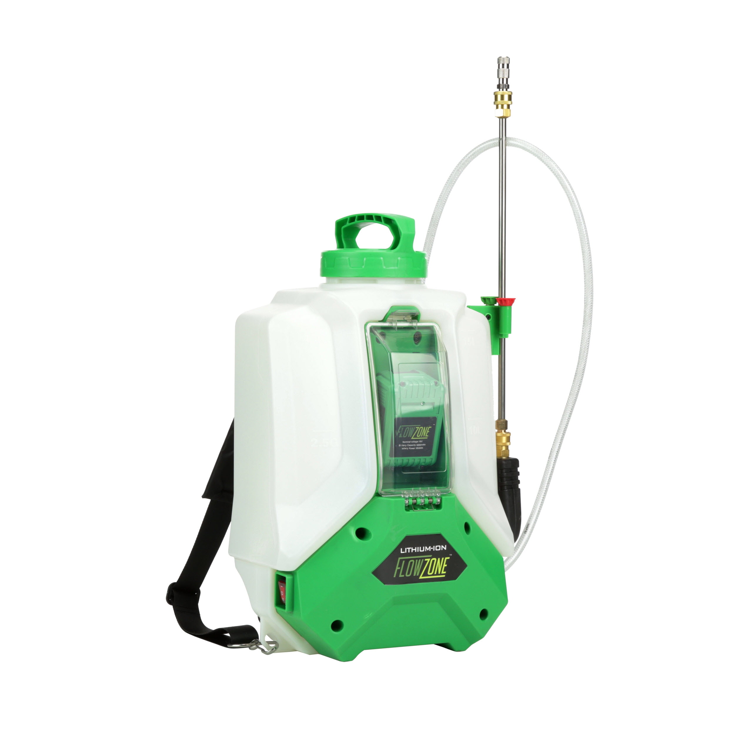 FlowZone 4-Gallon Multi-Use Continuous-Pressure 18V 2.6Ah Lithium-Ion Backpack Sprayer by WESSOL