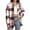 Pink, variant on Akmaiox Plaid Flannel Shirts for Women,Dressy Casual Long Sleeve Lapel Button Down Shirts,Fitted Women's Plus Size Business Work Blouses,Blue XXXL