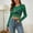 Green, variant on Women's Rose Floral Lace Hollow Out Long Sleeve T-Shirt Elegant Mesh See Through Top Slim Fit Sexy Clubwear Blouse Layering Tee